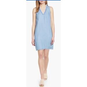 NWT $128 Tommy Bahama Chambray Ruffle Shift Dress USC Gamecocks Sz Large